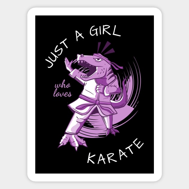 Just A Girl Who Loves Karate Sticker by Dogefellas